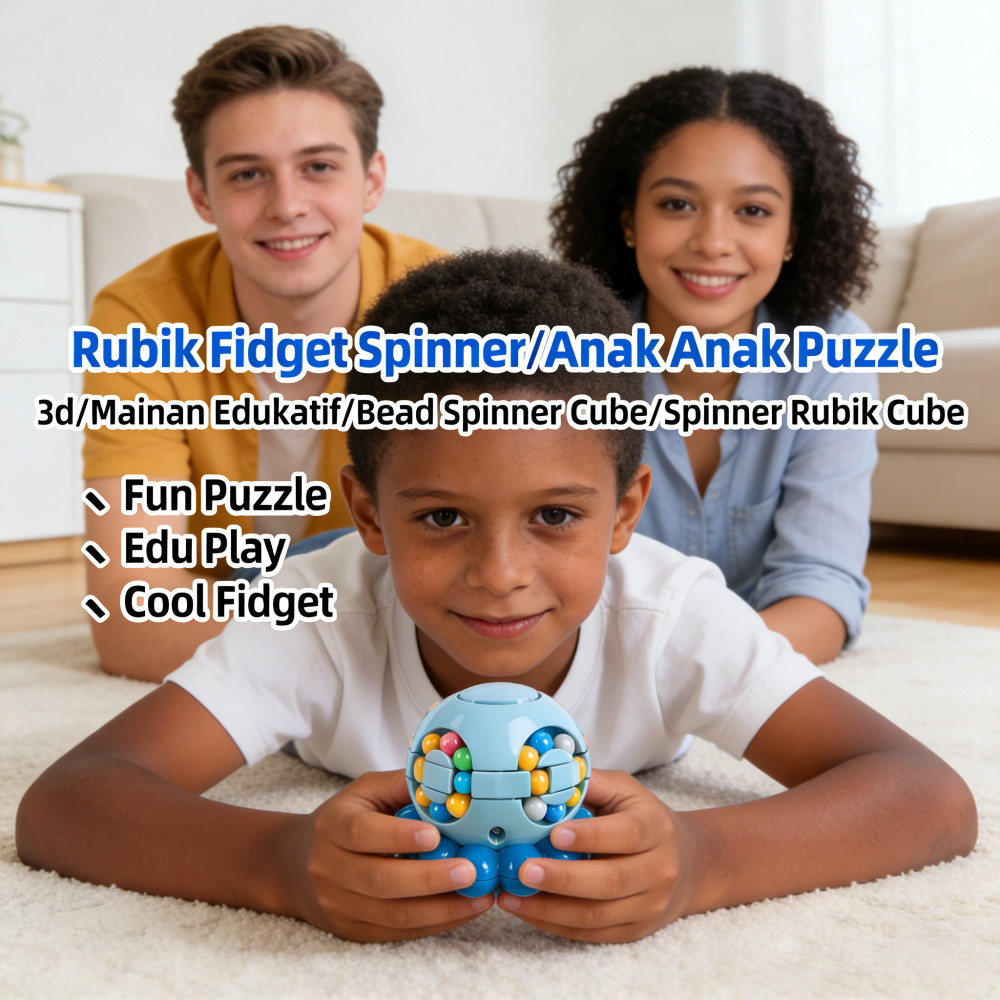 Mainan Edukatif/Puzzle Anak/Puzzle 3d/Spinner Rubik Cube/Bead Spinner/Cube Bead Spinner/Spinner Rubi