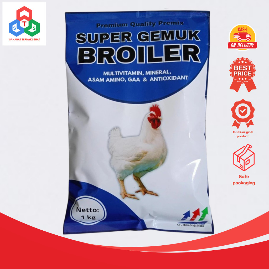 PREMIX BROILER SUPER GEMUK BROILER 1 KG - Multivitamin Untuk Ayam Broiler
