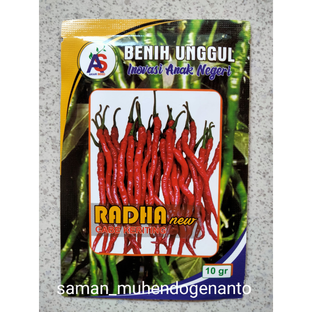 GANDISOP Benih Cabe Merah Keriting RADHA 10 Gram - CMK RADHA - Bibit Cabai Kriting RADHA Rada