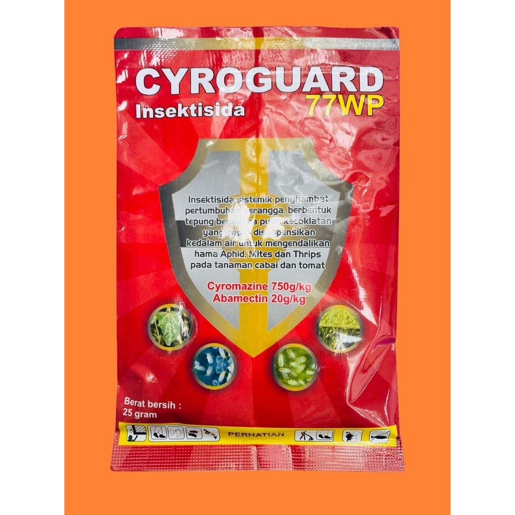 Insektisida CYROGUARD 77WP  isi 25gr INDAH PERKASA UTAMA Sangat efektif untuk mengendalikan hama gol