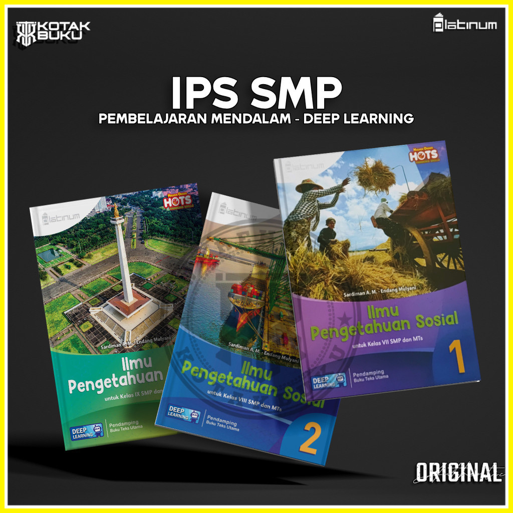 [ TS ] Buku IPS Kelas 7 8 9 SMP Deep Learning / IPS SMP / Platinum