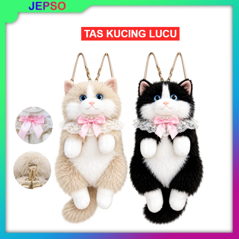 Tas ransel kucing /  Tas boneka kucinng / Tas Ransel Kucing Bulu / Tas kucing / Tas Ransel Boneka Ku