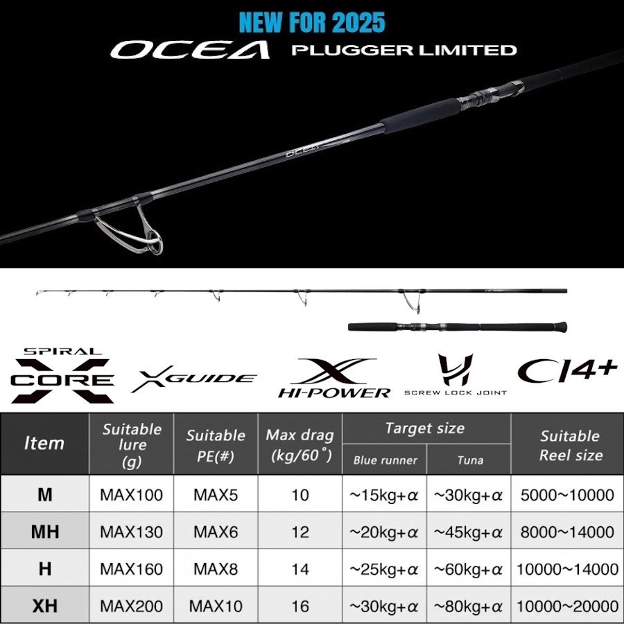 Shimano Ocea Plugger Limited Model 2025 Rod Popping Joran Pancing