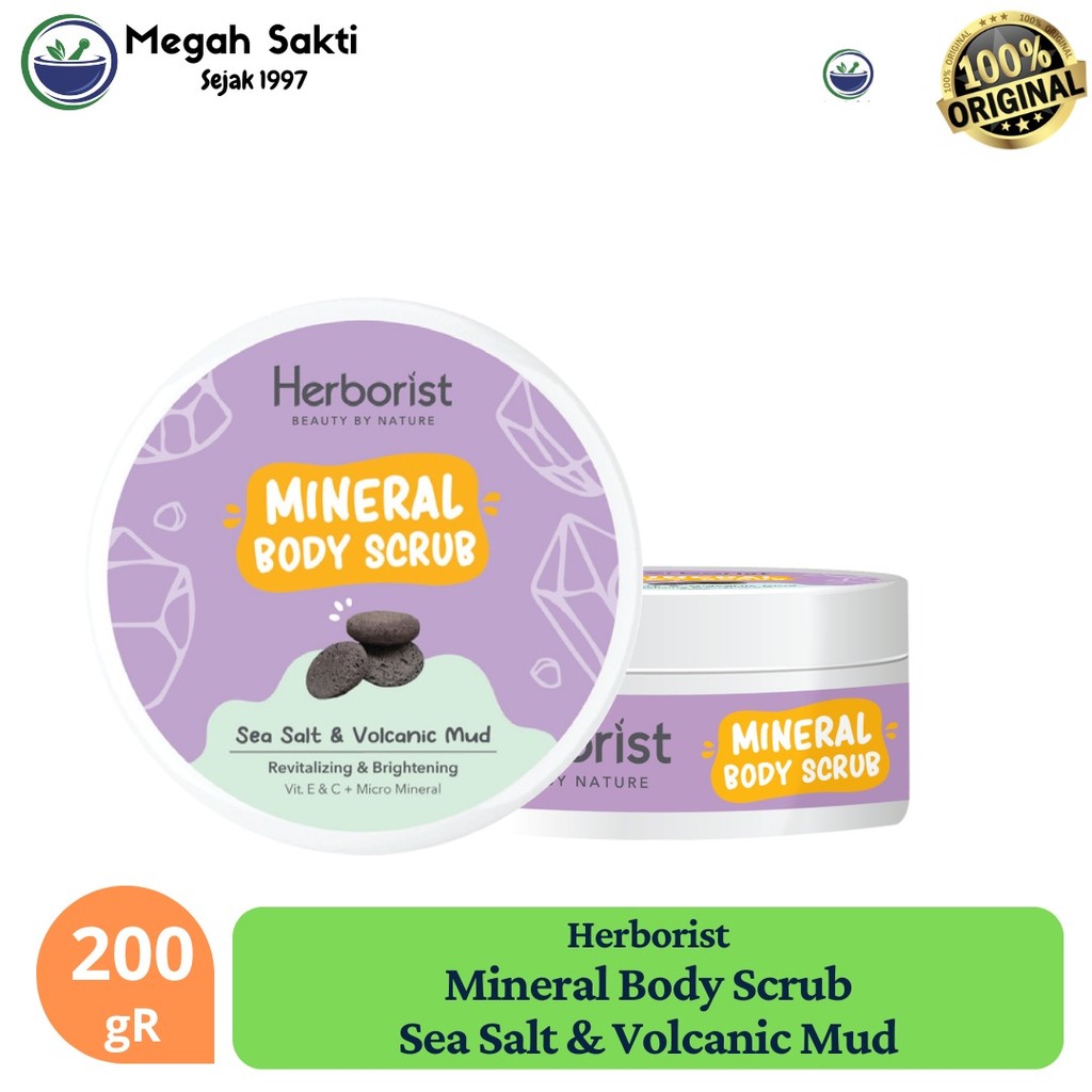MGS - Herborist Mineral Body scrub 200 gR - Sea Salt Volcano Mud