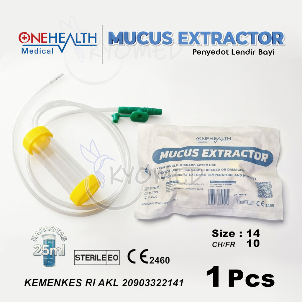 Mucus Extractor Onehealth - Selang Penyedot Lendir - Alat Sedot Ingus Dahak Bayi Per Pcs | KYOMED