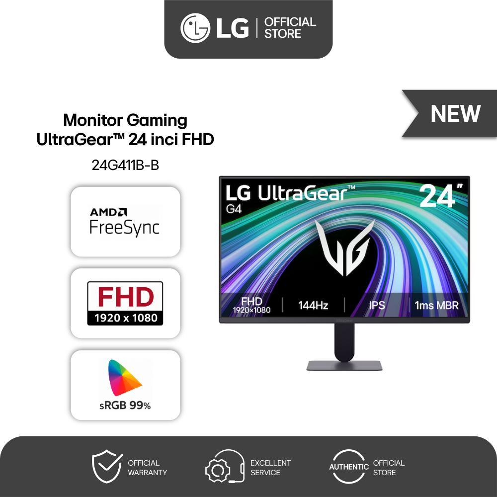 LG Monitor 24 inch Gaming Monitor 4K FHD UltraGear 144Hz Refresh Rate 5ms GTG Response Time AMD Free