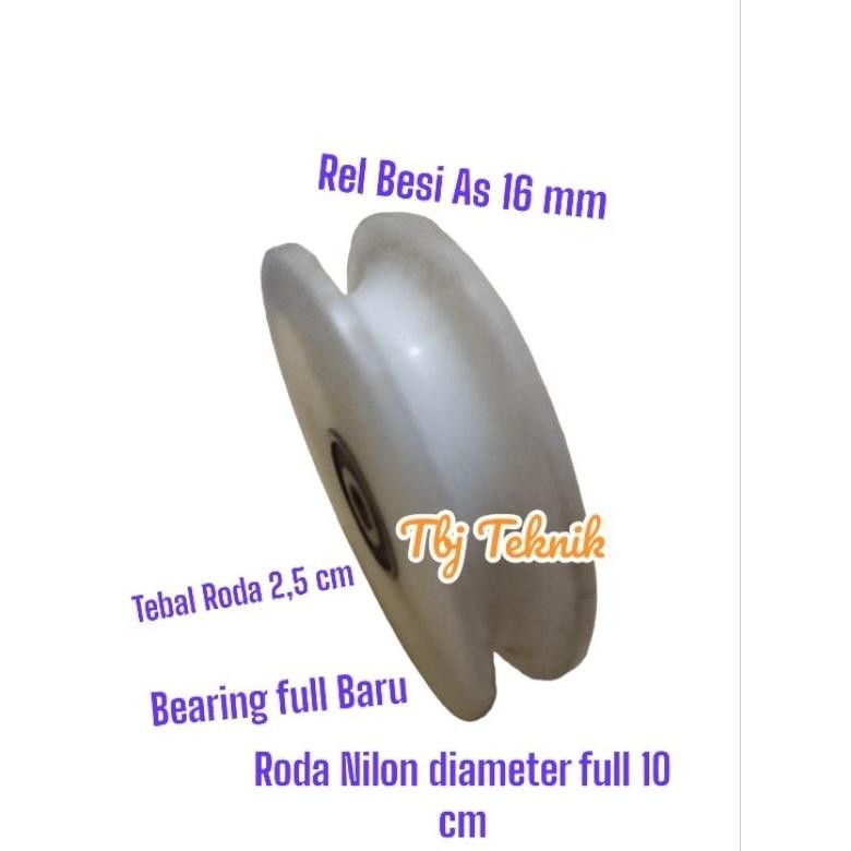 NEW  roda pagar nilon 10 cm tanpa rumah roda