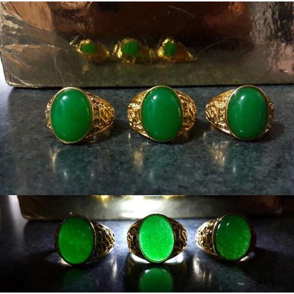 Cincin pria batu giok cina oval