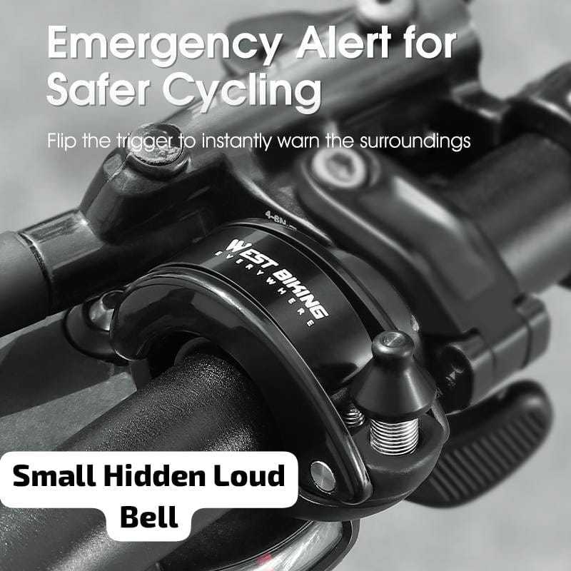 Foto West Biking Hidden Bel Sepeda Bell Sepeda Q Invisible Bicycle Klakson-Aluminium Handel Bar Bell