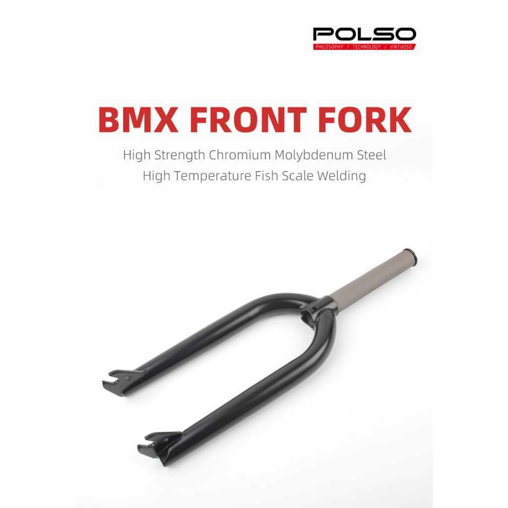 Foto POLSO BMX 20 inch Front Fork Garpu Depan CR-MO 28.6 x 163mm Performance Bicycle Fork 20 BMX Black Chrome