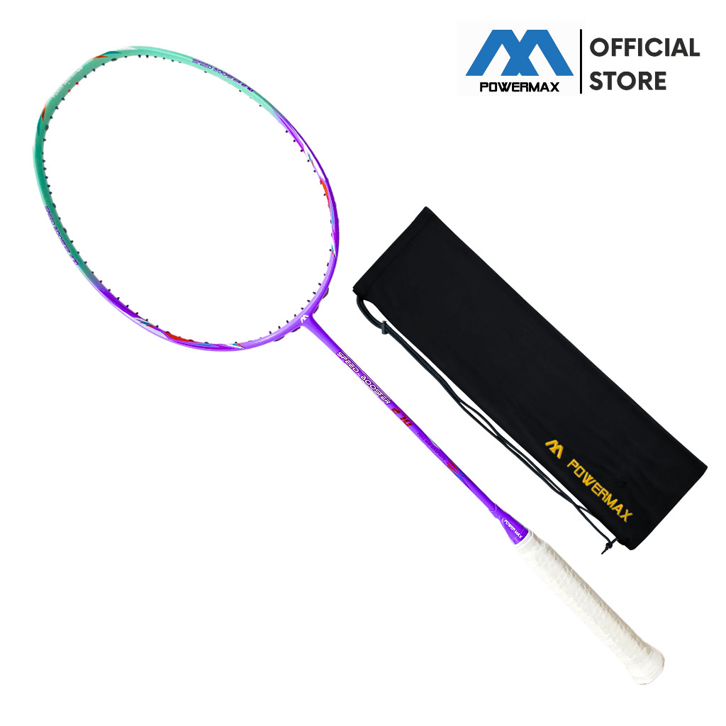 POWERMAX Raket Badminton Speed Booster 270 Ringan 5U 32 Lbs Offensive Isometric Frame Professional |
