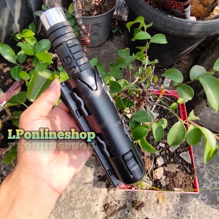 Baton stik police satu set holster baton police plus hoslter - stainless
