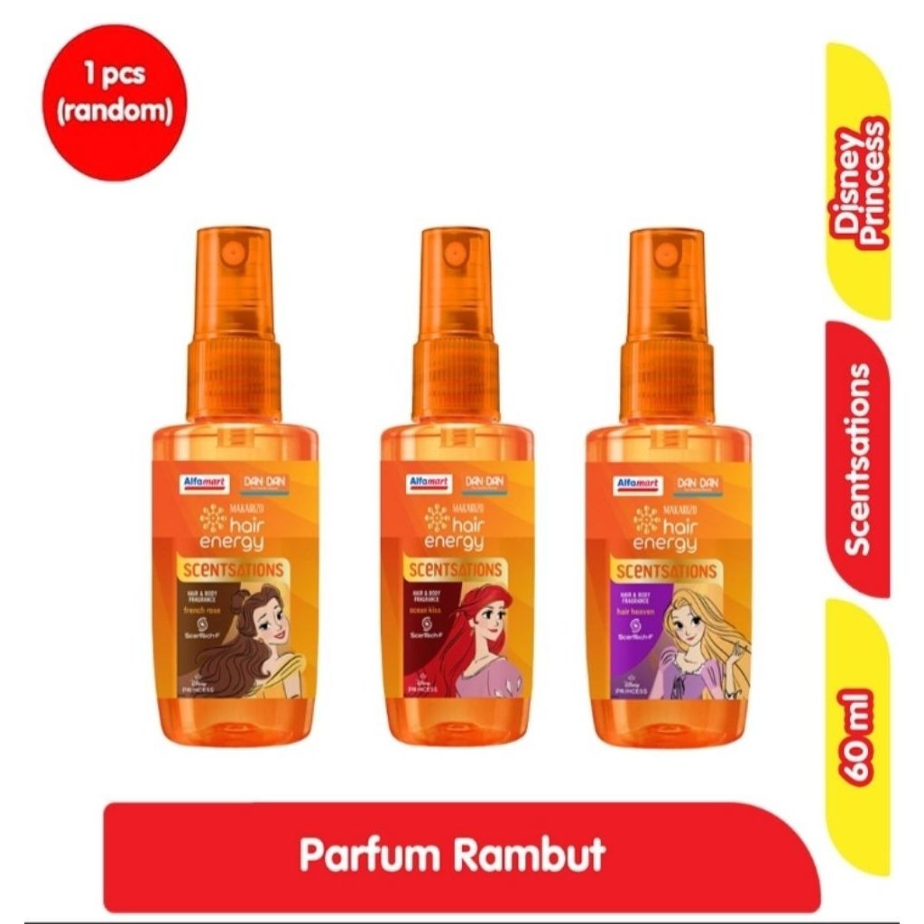 Alfamart Makarizo Hair Energy Scentsations Parfum Rambut Assorted 60ml