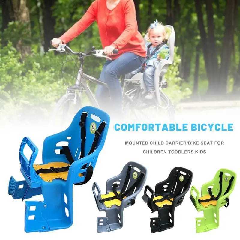 Foto Boncengan Belakang Sepeda untuk Anak dengan Sabuk Pengaman Menggunakan Cushion Pad Pemasangan Mudah Material PVC