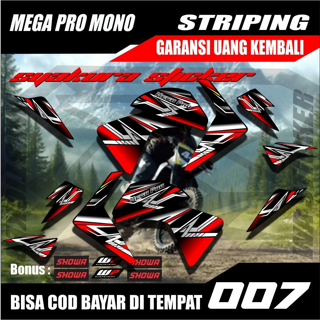 STRIPING STICKER MEGAPRO MONO STICKER CUSTOM 007