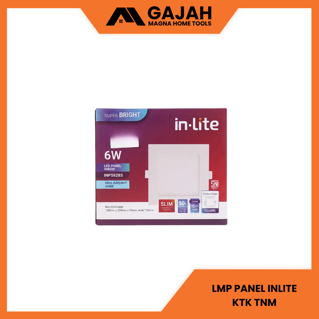 Lampu LED Panel INLITE Kotak Lampu Plafon LED Panel Kotak untuk Rumah Kantor