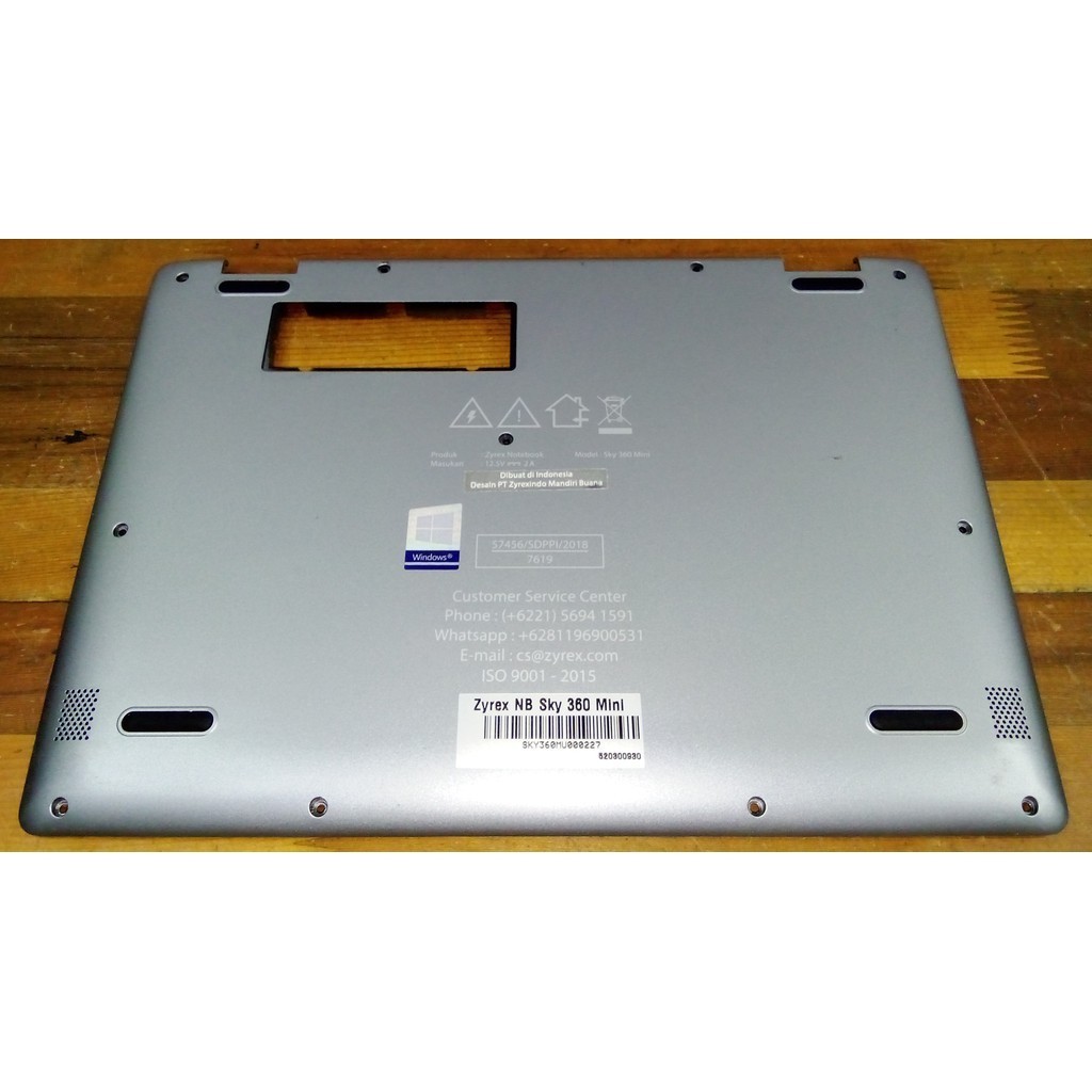 Casing Bawah Bottom Case Laptop Zyrex Sky 360 Mini