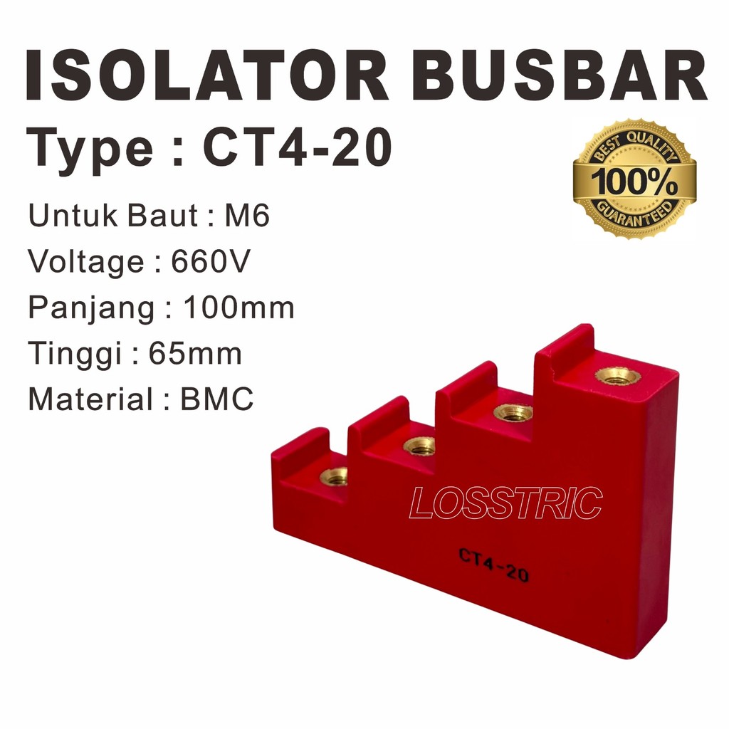 Isolator Busbar Tangga Tipe CT4-20 Warna Merah / Step Isolator Busbart Support