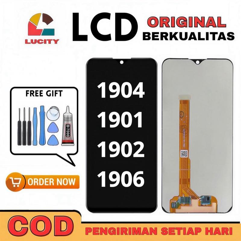 Lcd compatible for vivo 1904 / 1906 1901 / 1902  Fullset OriginaL Layar Touchscreen Include Lem Oben