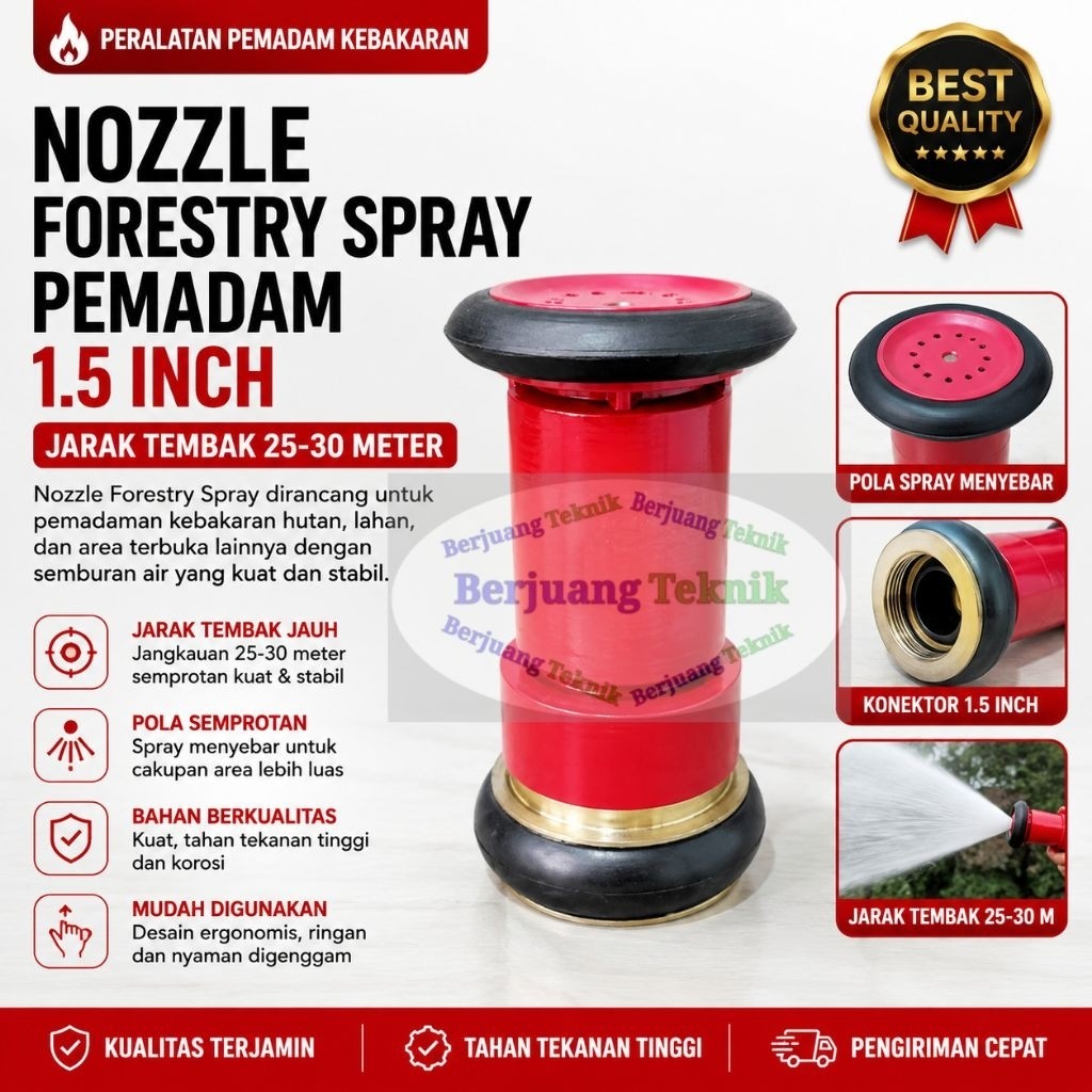 Nozzle Pemadam Dan Sprayer Penyiraman Pertanian || Nozzle Spray Forestry Pemadam 1.5 Inch