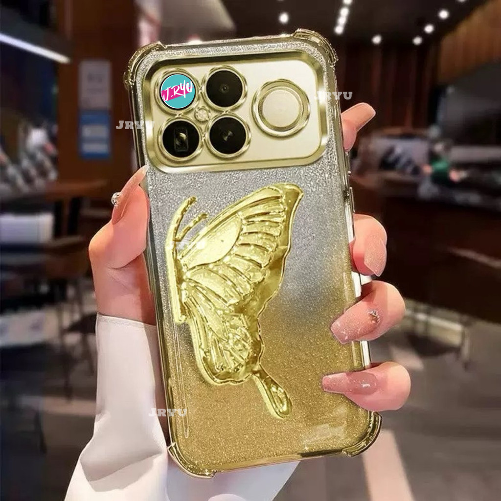 JRYU VIVO YUNABI Gold  With Stand Holder Softcase VIVO Y31D Y31DPRO Y05 V70 V70FE Y400 V60 Y19S Y29 