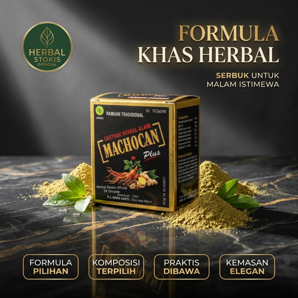 MACHOCAN Serbuk Jamu Premium Herbal 10 Sachet – Racikan Herbal Pilihan Berkelas