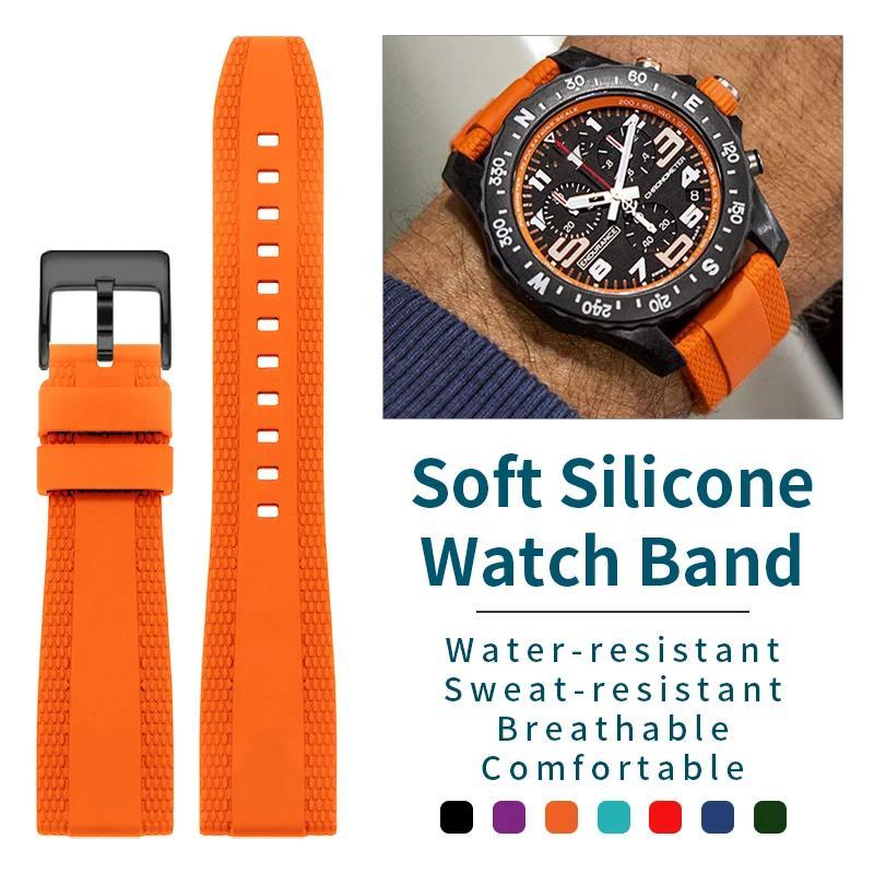 Compatible with Breitling Superocean Automatic 46 Professional Endurance Wat – Soft Comfortable Rubb