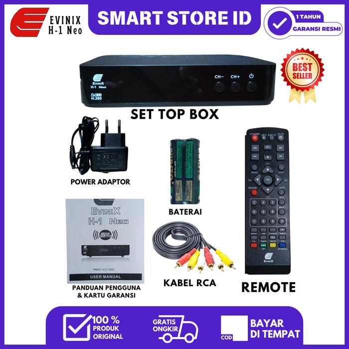 STB TV Digital Termurah DVB-T2 Decoder Receiver Set Top Box TV Premium Support Semua TV - EVINIX NEO