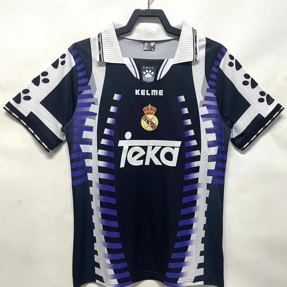 1997-98 Real Madrid Erke lengan pendek jersey retro