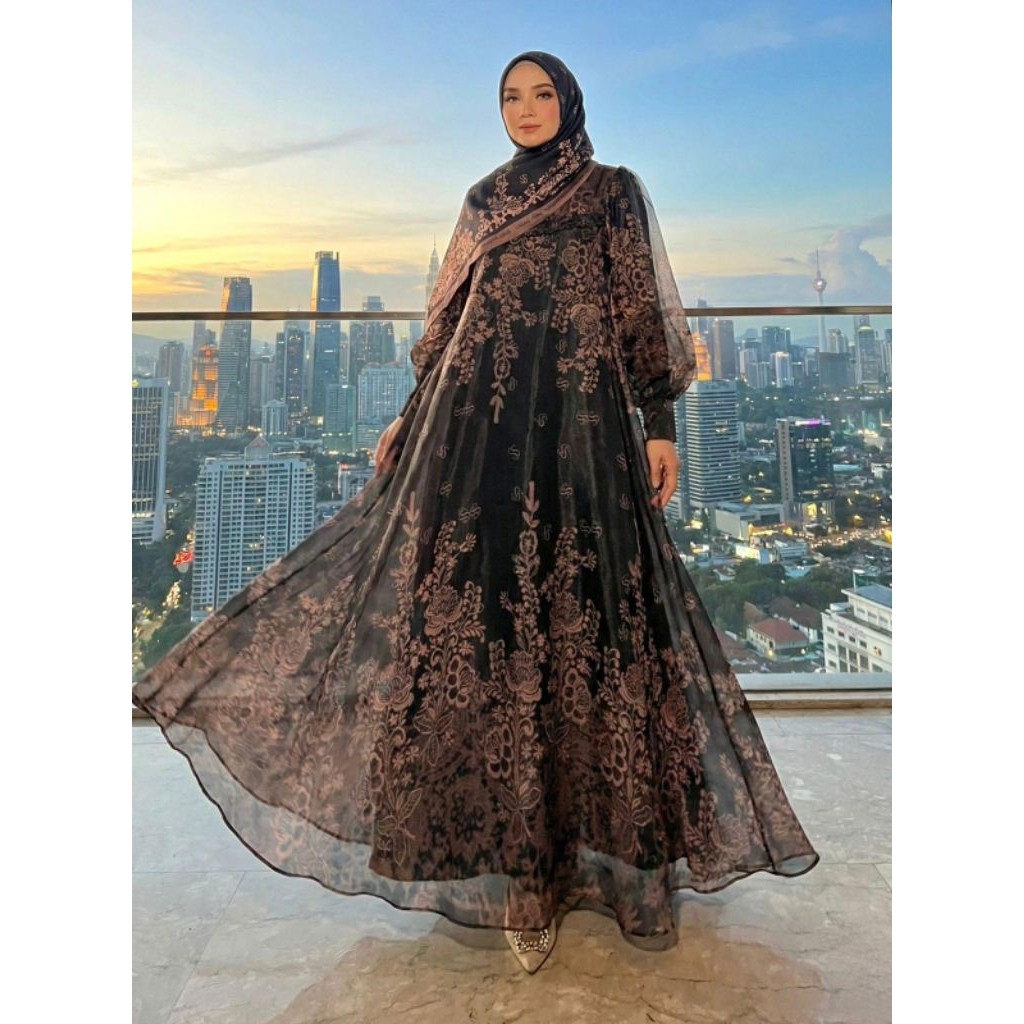 PROMO Shellasaukia Original Gamis Printng Shellasaukia Terbaru Dress Shellasaukia Terbaru Gamis Shel
