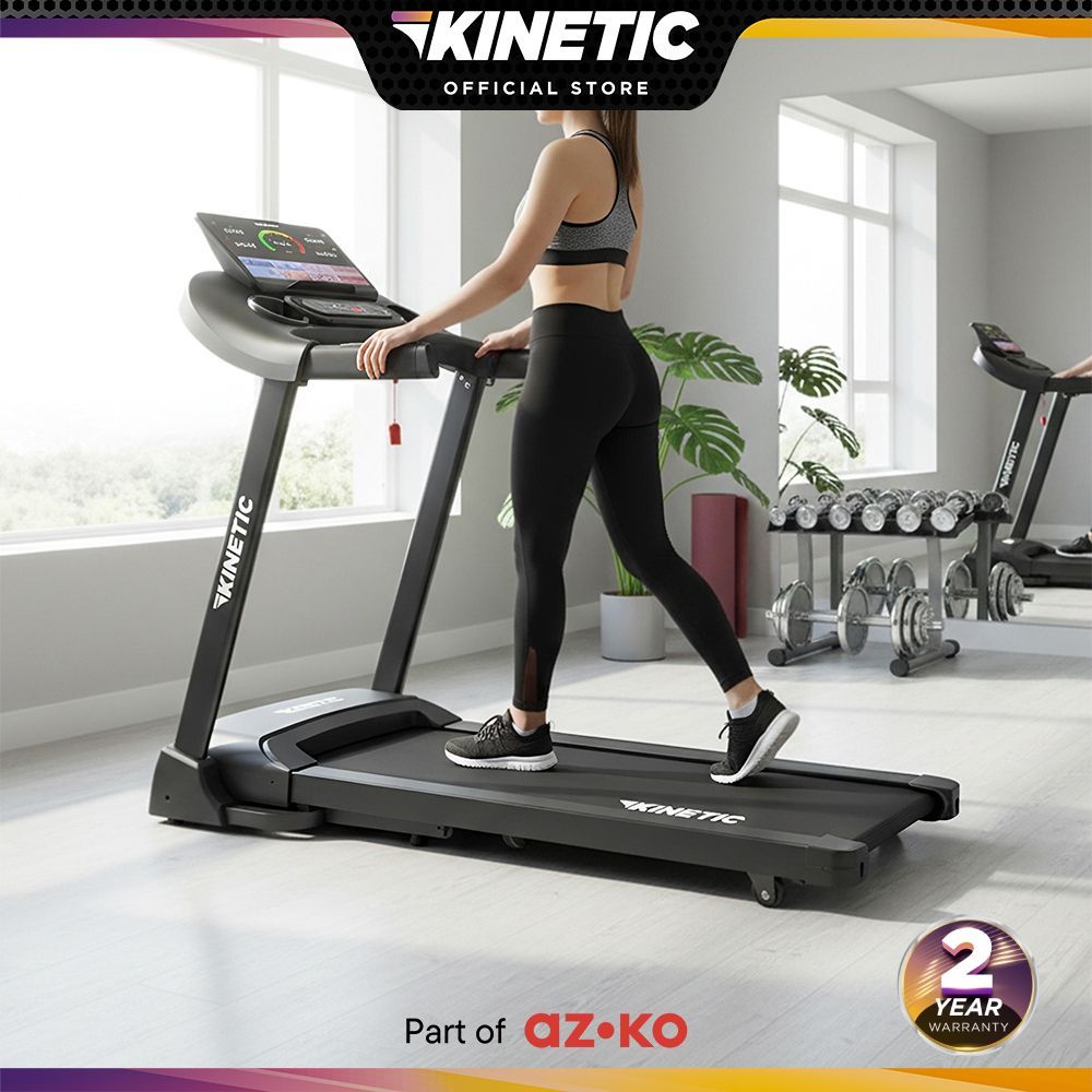 Kinetic Smart Motorized Treadmill 1.25 HP 15P V2 - Hitam Alat Fitnes Olahraga Lari Peralatan Fitness