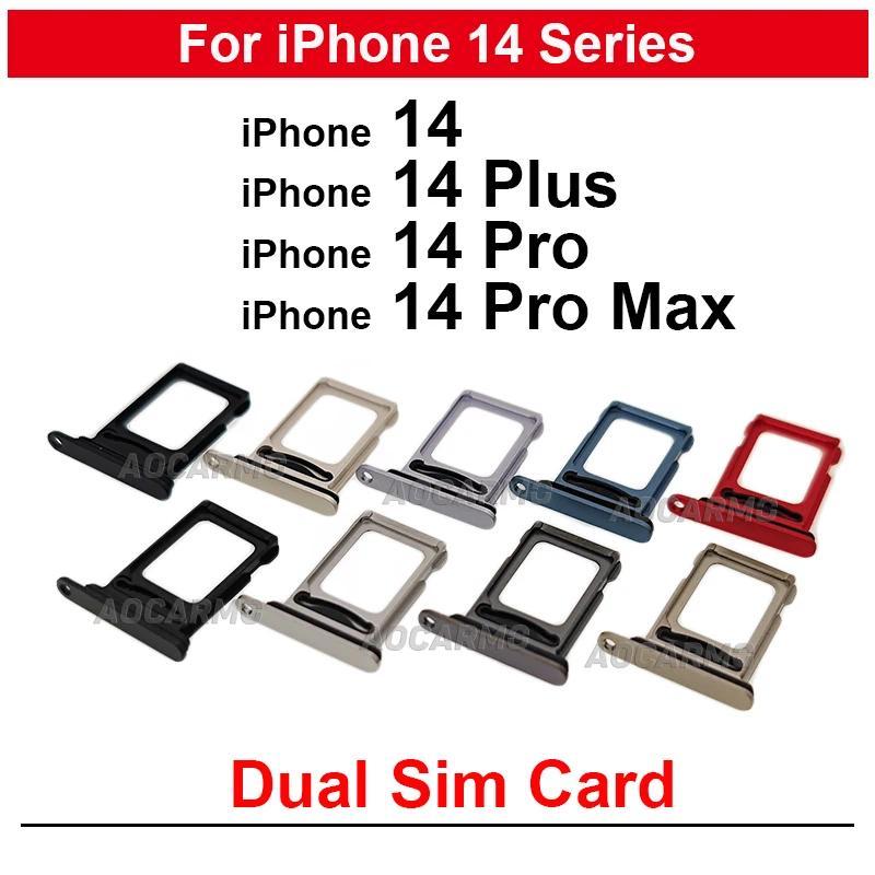 Dual Sim Tray For iPhone 14 Pro Max 14PLUS 14Pro 5G SIM Card Holder Slot Replacement Parts