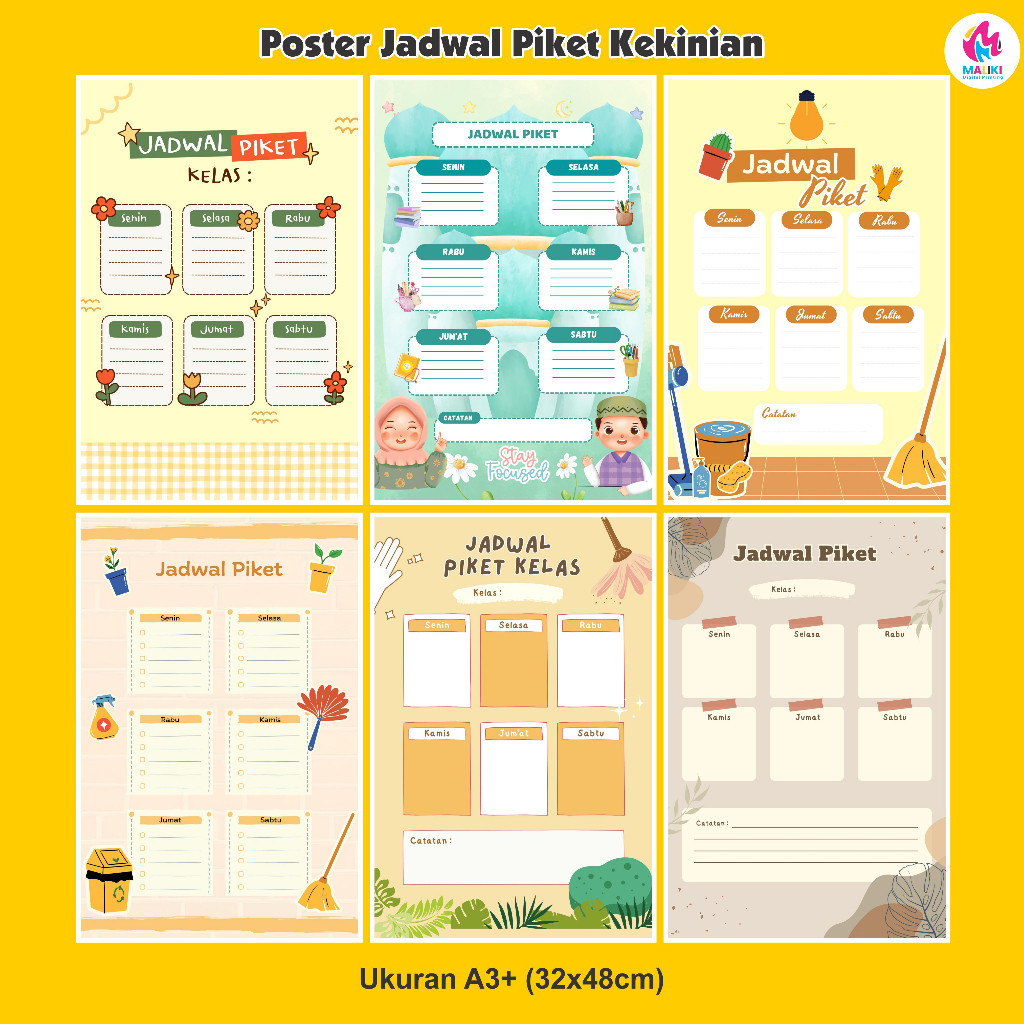 Poster Jadwal Piket Kelas aesthetic