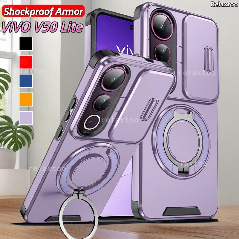 Casing Untuk VIVO V50 VIVOV50 Lite V50Lite V50E VIVOV50Lite Shockproof Hard Phone Case Metal Armor R