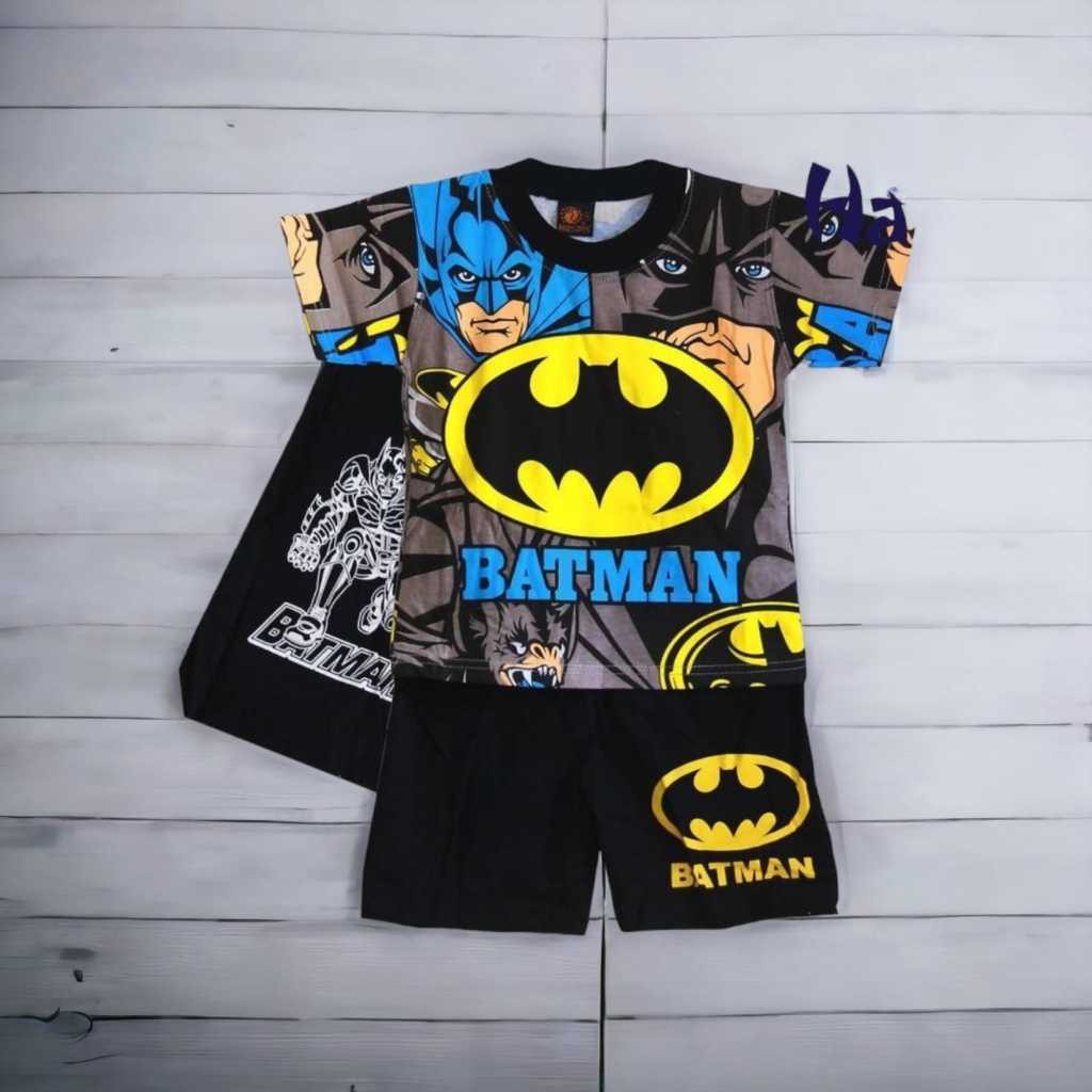 Baju anak Tabir Collection setelan superman sayap lengan pendek / BAJU ANAK SUPERMAN PENDEK SAYAP Ke