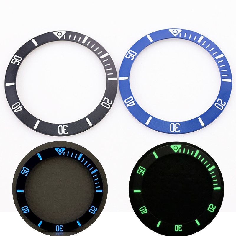 Luxury 40mm Matte Black Blue Ceramic Bezel Insert Fit For Tudor Pelagos Watch Blue C3 Green Luminous