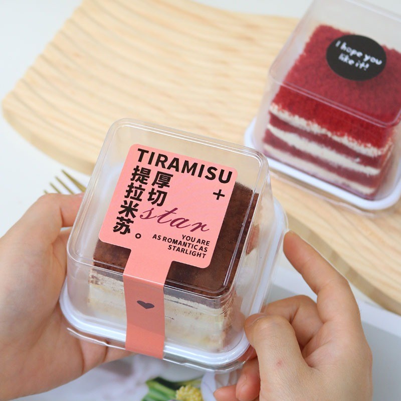 10 Pcs Tray Mika Dessert Kue Premium Dus Box | Mika Slice Cake Dessert Tiramisu Cake | Mika Bolu | M