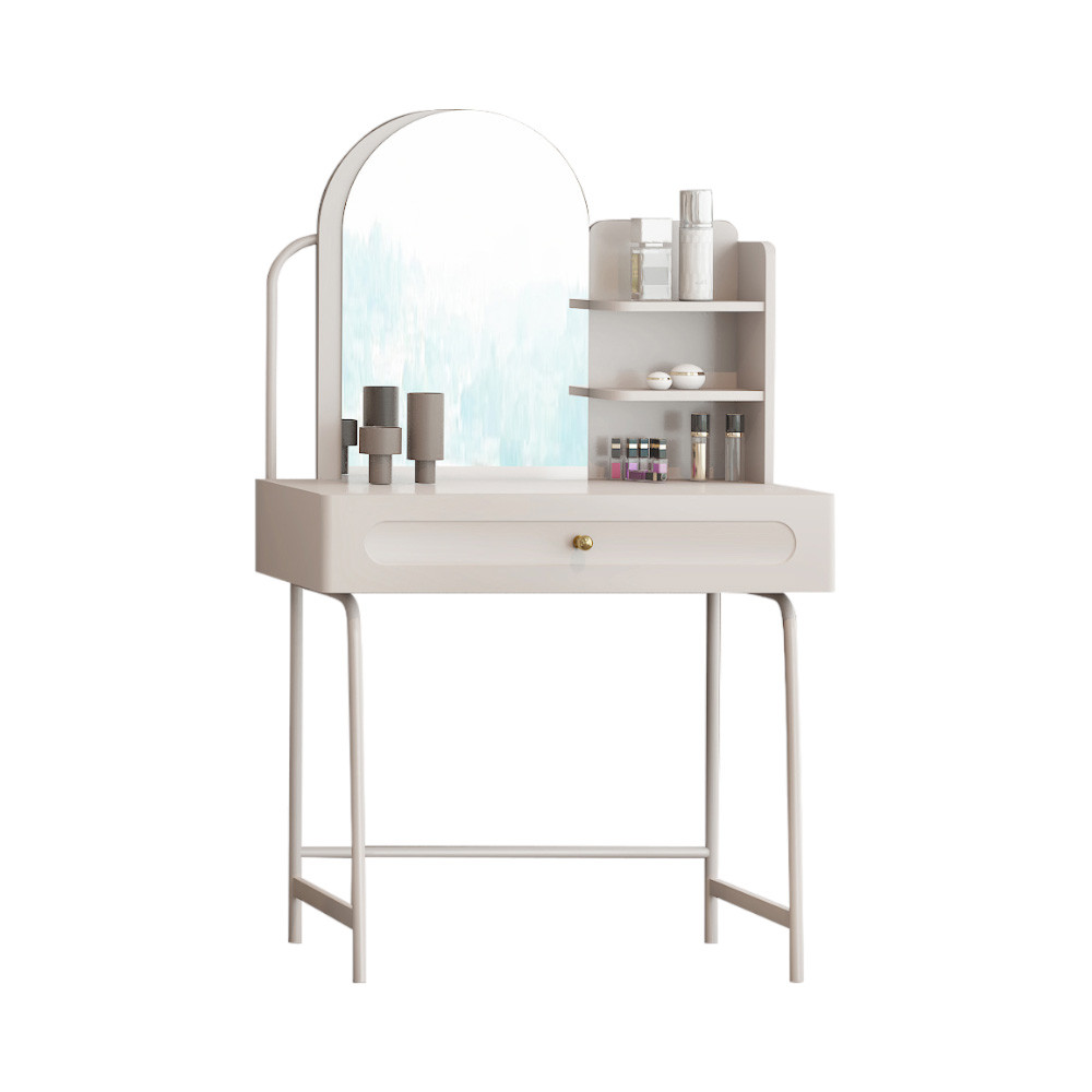 Informa Calla Meja Rias Dengan Cermin - Krem Beige Makeup Dresser Vanity Table Furnitur Rumah Meja D