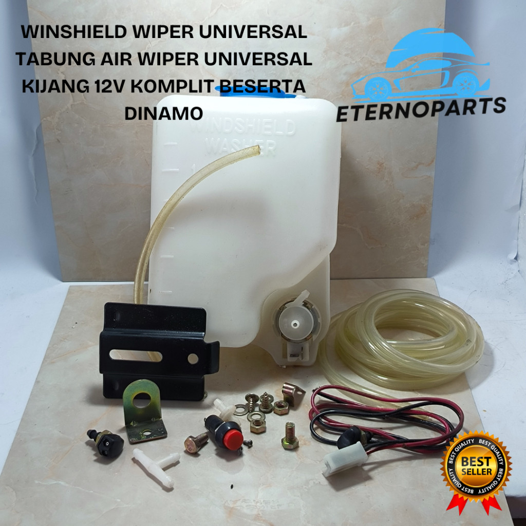 WINSHIELD WIPER UNIVERSAL TABUNG AIR WIPER UNIVERSAL KIJANG 12V KOMPLIT BESERTA DINAMO