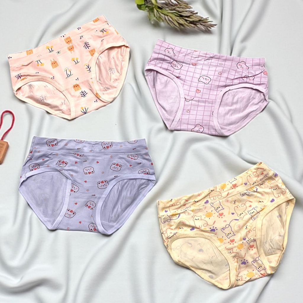 PAKET 3PCS - Celana Dalam Anak Perempuan SOREX NA404-GF1 - Super Soft & Nyaman Dipakai - Ukuran M L 
