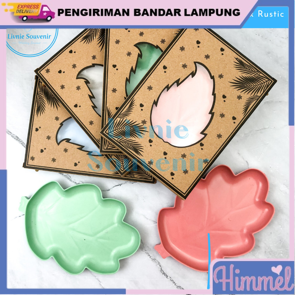 Souvenir Piring Daun Box Cokelat/Mika HIMMEL SOUVENIR