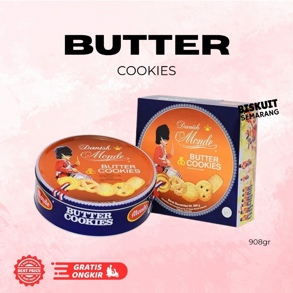 Monde Butter Cookies Biskuit 908gr Monde Butter Cookies KALENG Biskuit Lebaran