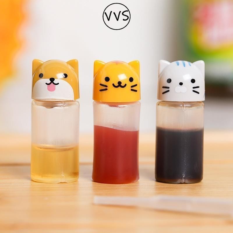 Botol Saos Lucu / Botol Saus Bento Mini / Tempat Saus Bekal Anak / Botol Saos Tomat / Wadah Saos