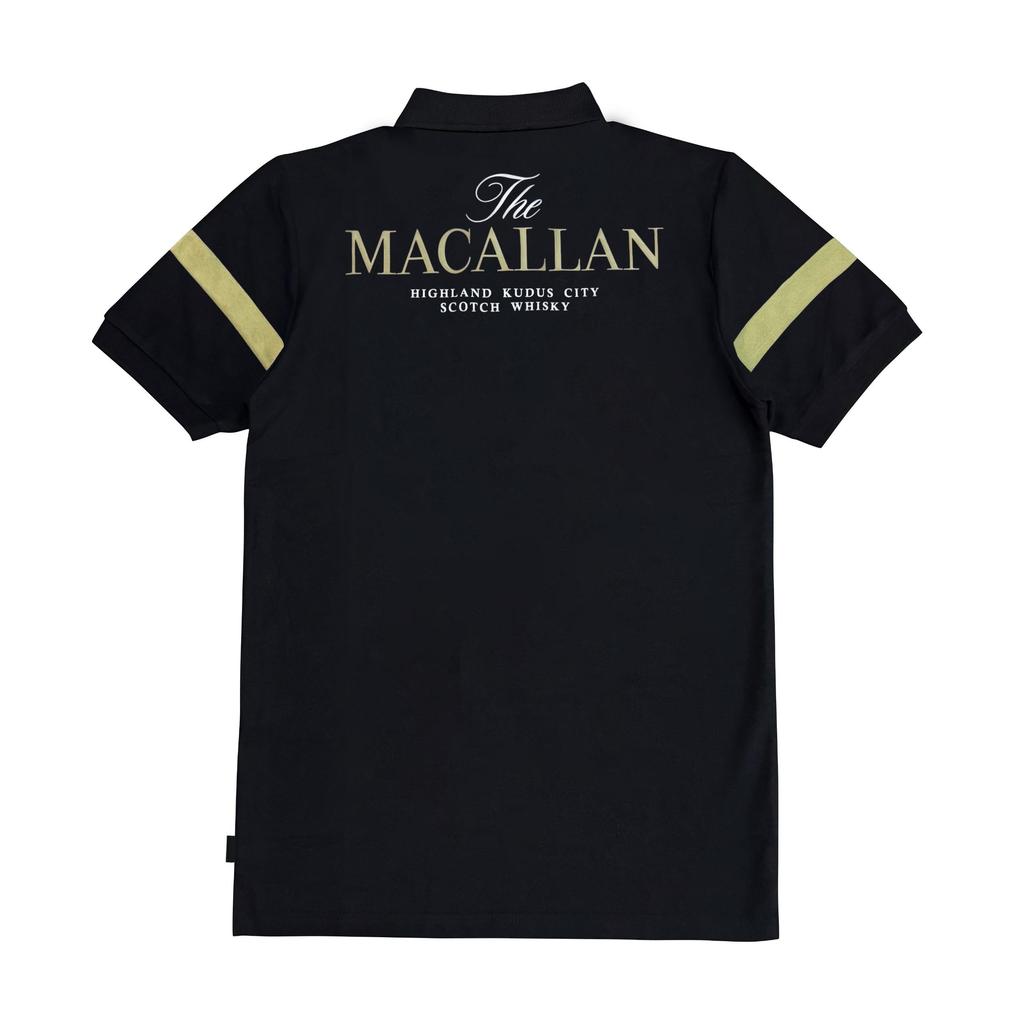 DREAM STORY - Polo Shirt Macallan Cotton Pique Black Kaos Kerah Pria Wanita Baju Kaos Kerah Distro