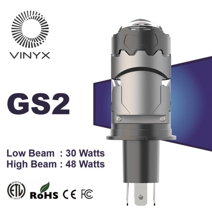 OTOMAX Lampu Utama LED VINYX GS2 H4 Projie H4 Mini Projector Lens Lensa Motor Mobil Headlight Headla