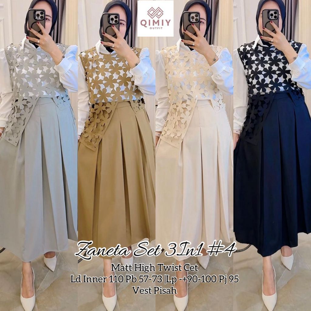 Fashion Wanita HQ ZANETA SET 3IN1 4  From QiMiy