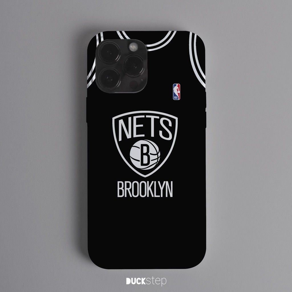 Duckstep Case NBA Brooklyn Nets Iphone Samsung Oppo Vivo Hardcase Softcase Glass Case Premium Qualit