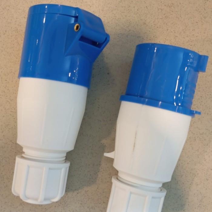 Industrial plug mobile soket mounting 3 pin 32A set infustrial steker mobile soket 3pin 32a 3 kaki 3
