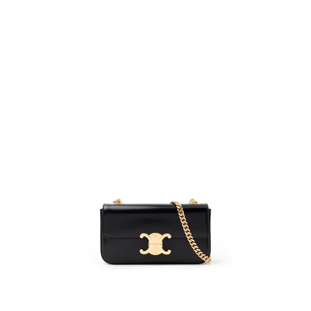 Triomphe chain shoulder bag calfskin