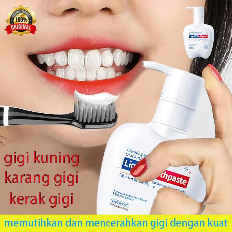 Pembersih gigi kuning dan karang pasta gigi pemutih odol pemutih gigi dan karang gigi 200g Pemutih G